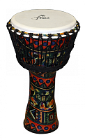 YUKA DJPA010-20  джембе, веревочная настройка, размер: 10"(25м)-20"(50см), мембрана и корпус: пластик. Декорирован в африканском стиле