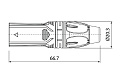ROXTONE RX3M-NS Разъем XLR кабельный, "папа", 3-контактный, цвет серебро, HQ