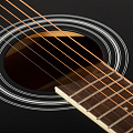 ROCKDALE Aurora D6 BK Satin акустическая гитара, дредноут, цвет черный, сатиновое покрытие