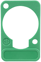 Neutrik DSS-GREEN зеленая подложка под панельные разъемы XLR D-типа, для нанесения маркировки