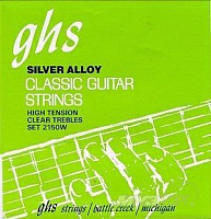 GHS 2050W CLASSICAL GUITAR набор струн для классической гитары, нейлон/серебро, сильное натяжение, с бобинами