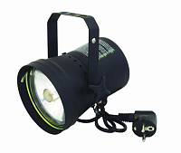 EUROLITE T-36 Pinspot, black прожектор пинспот PAR36 в комплекте с лампой, 30Вт, узкий луч, подходит для освещения зеркальных шаров (пятно 30 см на дистанции 4 метра), расходная лампа - 6V/30W PAR-36. Вес 1,2 кг (вместе с лампой).