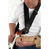 PLANET WAVES 50DARE000 гитарный ремень без наплечника, 50мм, черный, запатентированный крепеж позволяет распредлить вес по обоим плечам.