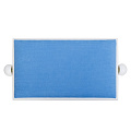 ROCKDALE RHAPSODY 131 SV WHITE BLUE деревянная банкетка с регулировкой высоты, цвет корпуса белый, сиденье - голубой вельвет в рубчик