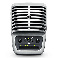 SHURE MV51-DIG Цифровой конденсаторный кардиоидный микрофон, 20-20000 Гц, Max.SPL 130 дБ, выход для наушников, USB, цвет серебристый