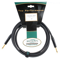 Cordial CSI 9 PP-GOLD инструментальный кабель моно-джек 6,3 мм/моно-джек 6,3 мм, разъемы Neutrik, 9,0 м, черный