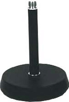 ECO MS030 Black (ECO) Микрофонная настольная стойка прямая, чугун, D 15 см, длина шеи 23.5x36.5 см, вес 1.9 кг