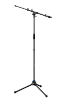 ROXTONE PMS120 Black (PROMOTION) Микрофонная стойка-журавль, 100-169 см, с телескопической стрелой 45-81 см, вес 2.4 кг, цвет черный матовый 