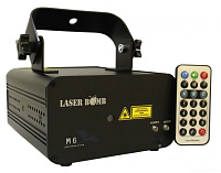 LASER BOMB M6 лазер двухцветный, 30mW-Green + 100mW-Red, DMX-512, звуковая анимация, авто, Master/Slave, пульт ДУ