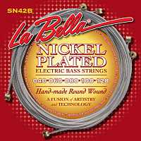 LA BELLA SN42-B (Low-B)  струны для 5-струнной бас гитары, (040-060-080-100-128), сталь, обм. никель, серия Nickel-Plated