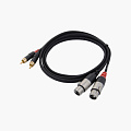 Cordial CFU 1.5 FC сдвоенный кабель 2 х RCA - 2 х XLR female, длина 1.5 метра, черный