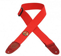 LEVY'S MSSC8RP-RED  хлопковый ремень с нашивкой "пацифик", ширина 5 см, замшевые наконечники, длина до 135 см, цвет красный
