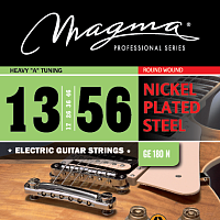 Magma Strings GE180N  Струны для электрогитары, серия Nickel Plated Steel, калибр: 13-17-26-36-46-56, обмотка круглая, никелированная сталь, натяжение Heavy "A" Tuning