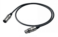PROEL BULK250LU3 кабель микрофонный  XLR/XLR, длина 3,0м. (кабель: HPC-210, разъемы:XLR3FV/XLR3MV)