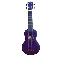 WIKI UK10G/VLT   гитара укулеле сопрано, клен, цвет - фиолетовый глянец, чехол в комплекте