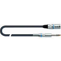 QUIK LOK CM189-6 микрофонный кабель, 6 метров, разъемы XLR Male - Stereo SLIM Jack ( XLR/M - Jack Stereo), цвет черный