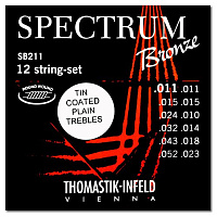 THOMASTIK Spectrum SB211T струны для двенадцатиструнной гитары 11-52, бронза