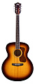 GUILD F-250E Deluxe Maple ATB электроакустическая гитара формы джамбо, топ - массив ели, корпус - огненный клён, цвет  санбёрст