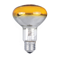 G.E.LIGHTING 220V/60W Е-27 R80 желтая лампа галогеновая зеркальная