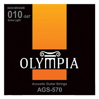 Olympia AGS570 струны для акустической гитары,  Bronze, калибр: 10-14-23w-30-39-47