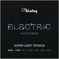 VESTON E 0942 Струны для электрогитары, натяжение Super Light