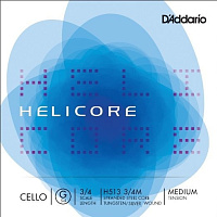 D'ADDARIO H513 3/4M одиночная струна для виолончели, серия Helicore, G 3/4 Medium