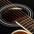 ROCKDALE Aurora D6 C BK Satin акустическая гитара, дредноут с вырезом, цвет черный, сатиновое покрытие