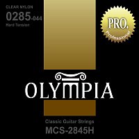 Olympia MCS2845H струны для классической гитары чистый нейлон, сильное натяжение, посеребренная обмотка, калибр: 28-33-41-30w-36-44