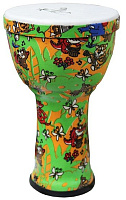 YUKA DRBE7-11  Детский барабан - думбек, украшен рисунком, размер: 7"(18см) х 11"(28см), пластик