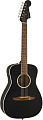 Fender Malibu Special MBK w/bag Электроакустическая гитара с чехлом, цвет черный матовый