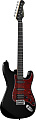 DONNER DST-200 Black электрогитара, цвет черный, чехол в комплекте