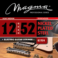 Magma Strings GE170N  Струны для электрогитары, серия Nickel Plated Steel, калибр: 12-15-24-28-38-50, обмотка круглая, никелированная сталь, натяжение Heavy Medium