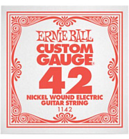 Ernie Ball 1142 струна для электро- и акустических гитар. Никель, в оплётке, калибр .042