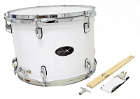 GEWA BASIX Marching Tenor Drum 14"х10" барабан маршевый с ремнем и палочками, белый