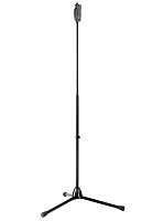 K&M 25680-300-55 складная микрофонная стойка на треноге, регулировка высоты одной рукой, высота 110-182 см, алюминий, черная