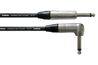 Cordial CXI 9 PR инструментальный кабель угловой моно-джек 6,3 мм/моно-джек 6,3 мм, разъемы Neutrik, 9,0 м, черный