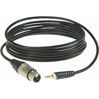 Klotz AU-MF0300  микрофонный кабель, XLR(F) 3,5 мм Jack, 3 м, черный, разъемы Neutrik