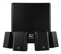 Electro-Voice EVID-S44 Комплект громкоговорителей EVID настенного монтажа (1 сабвуфер, 4 сателлита), цвет чёрный