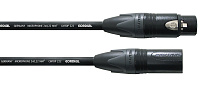 Cordial CSM 5 FM-GOLD микрофонный кабель XLR female/XLR male, разъемы Neutrik, 5,0 м, черный