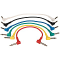 Rockcable RCL30011 D5  Комплект из шести патч-кабелей 6.3 мм  угловых джек-джек, длина 15 см, разноцветные