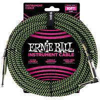 ERNIE BALL 6077 кабель инструментальный, в тканевой оплетке, 3,05 м
