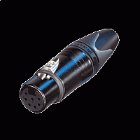 Neutrik NC7FXX-BAG кабельный разъем XLR female черненый корпус 7 контактов