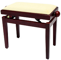 GEWA FX Piano Bench Mahogany Matt Beige Seat  Банкетка красное дерево матовая, сидение бежевый велюр (46-59 см)