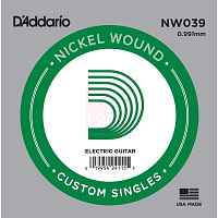 D'ADDARIO NW039  одиночная струна для электрогитары 039 обмотка никель