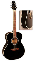 FLIGHT AG-210 BK  акустическая гитара, цвет черный, скос под правую руку