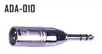 STANDS & CABLES ADA010  переходник XLR папа - джек стерео 6.3 мм