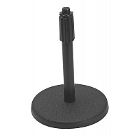OnStage DS7200B  микрофонная стойка, прямая, круглое основание, регулируемая высота,черная