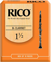 RICO RCA1015 трости для кларнета Bb №1,5 10 штук в упаковке