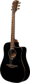 LAG T-118D CE-BLK  Электроакустическая гитара, дредноут с вырезом и пьезодатчиком, цвет черный