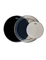 REMO PP-0340-P3 набор Powerstroke 3 Clear 22" + Powerstroke Ebony 22" + Ambassador Coated 14"